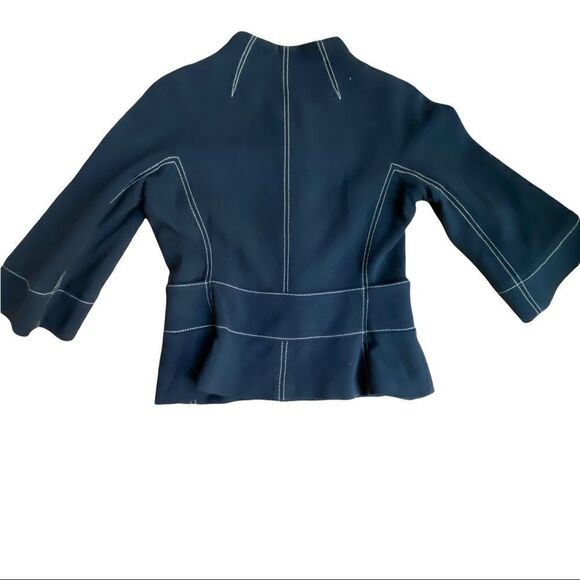 Yoana Baraschi Nautical Blue Blazer Jacket Sz 6 Vintage - Picture 4 of 7